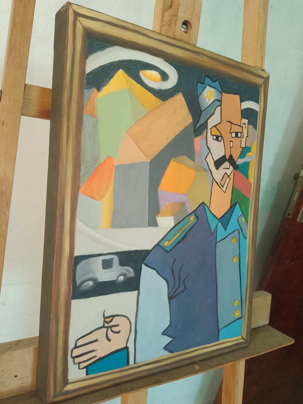 GUARDA DE TRÂNSITO - PINTURA ORIGINAL