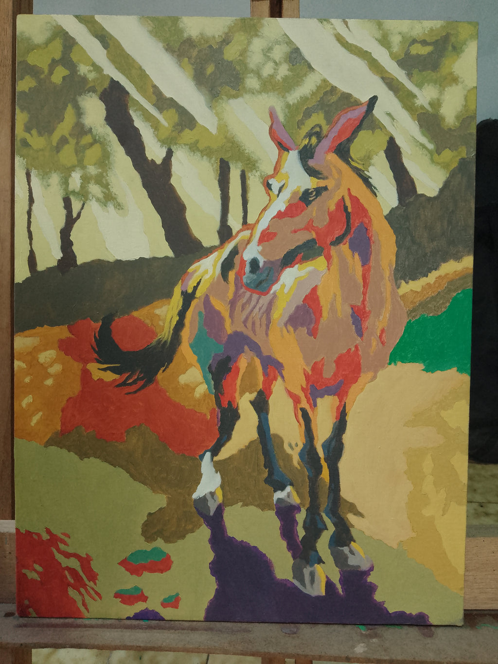 CAVALO NO CAMPO - PINTURA ORIGINAL